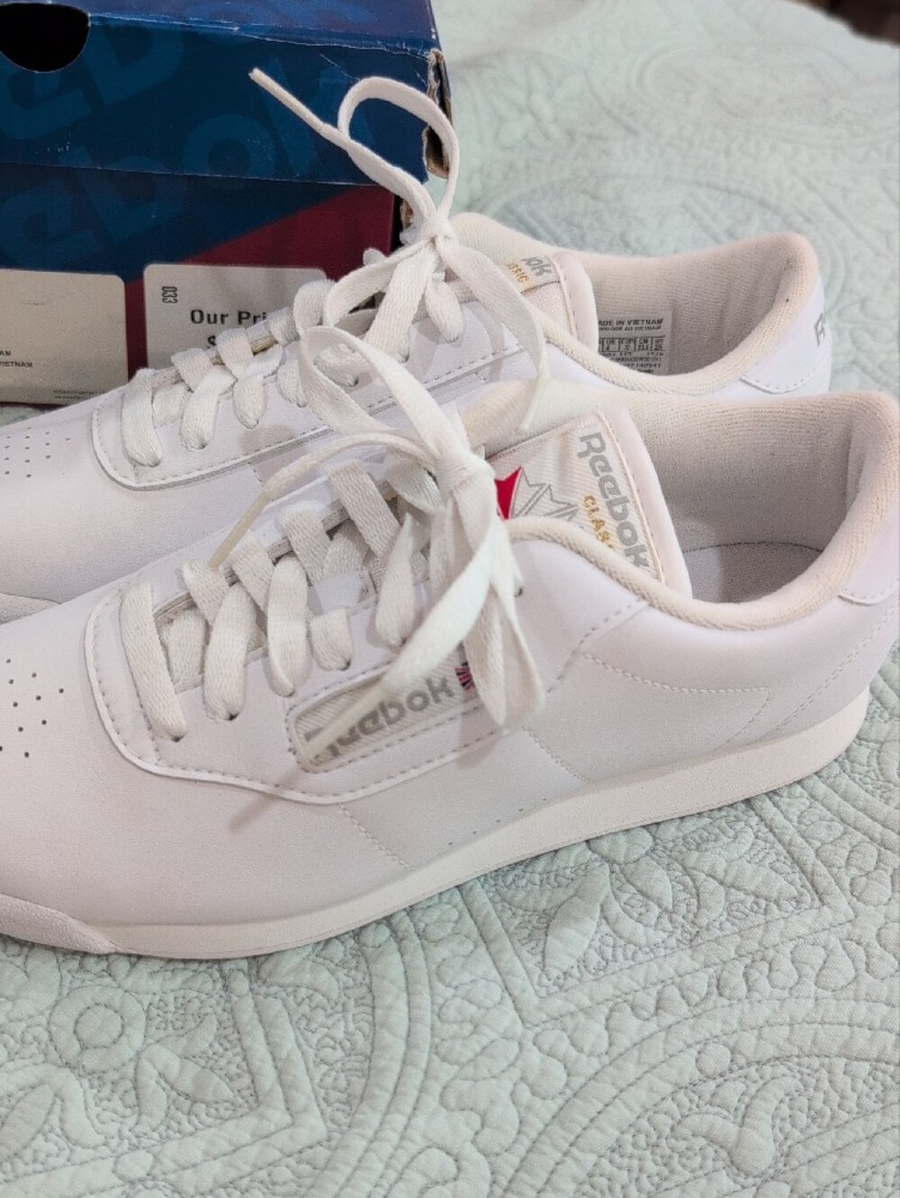 Reebok Princess Classic White Women's Athletic Sneakers - Picture 2 of 10